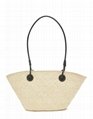 Small       Anagram Basket bag in iraca palm and calfskin       beach bag 7