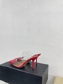 ALAIA Patent leather & PU Heel mules sandal ALAIA Heart Sandals Beige 