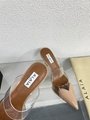 ALAIA Patent leather & PU Heel mules sandal ALAIA Heart Sandals Beige 