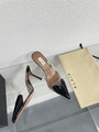 ALAIA Patent leather & PU Heel mules sandal ALAIA Heart Sandals Beige 