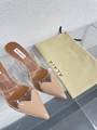 ALAIA Patent leather & PU Heel mules sandal ALAIA Heart Sandals Beige 