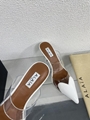 ALAIA Patent leather & PU Heel mules sandal ALAIA Heart Sandals Beige 