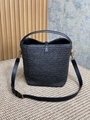 SAINT LAURENT Le 37 Raffia Bucket Bag Natural YSL Beach Bag summer
