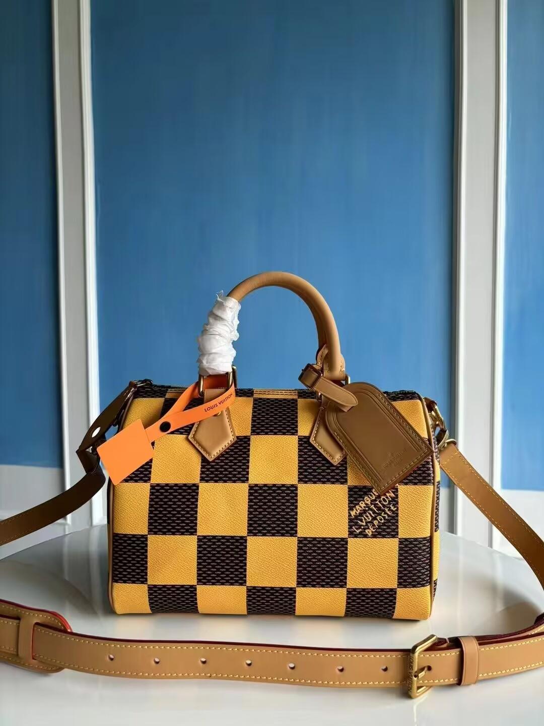               Speedy 25 Bandoulière     amier Pop Jaune Mat Small Travel Bag  4