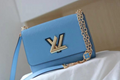 Louis Vuitton Twist MM Shoulder Bag LV Twist lock on Epi leather Chain Bag