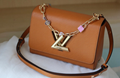 Louis Vuitton Twist MM Shoulder Bag LV Twist lock on Epi leather Chain Bag