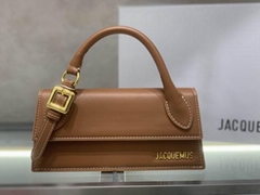 JACQUEMUS Le Chiquito Long leather top-handle bag  