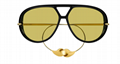                Eyewear Pilot Frame Sunglasses BV Eyewear 4
