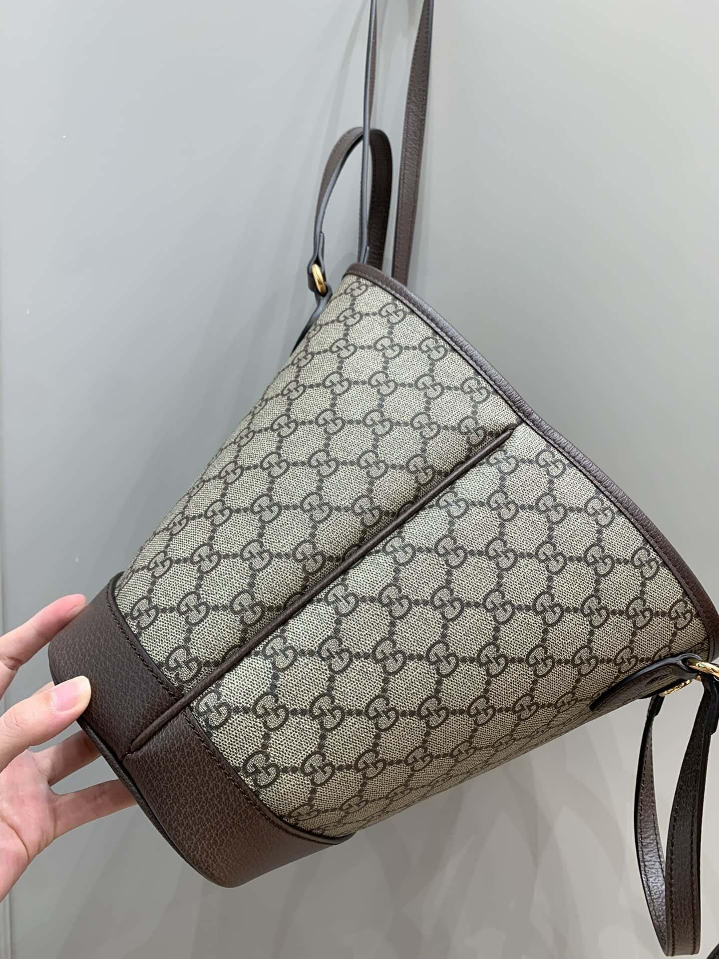       Ophidia small tote bag in beige and ebony       tote  11