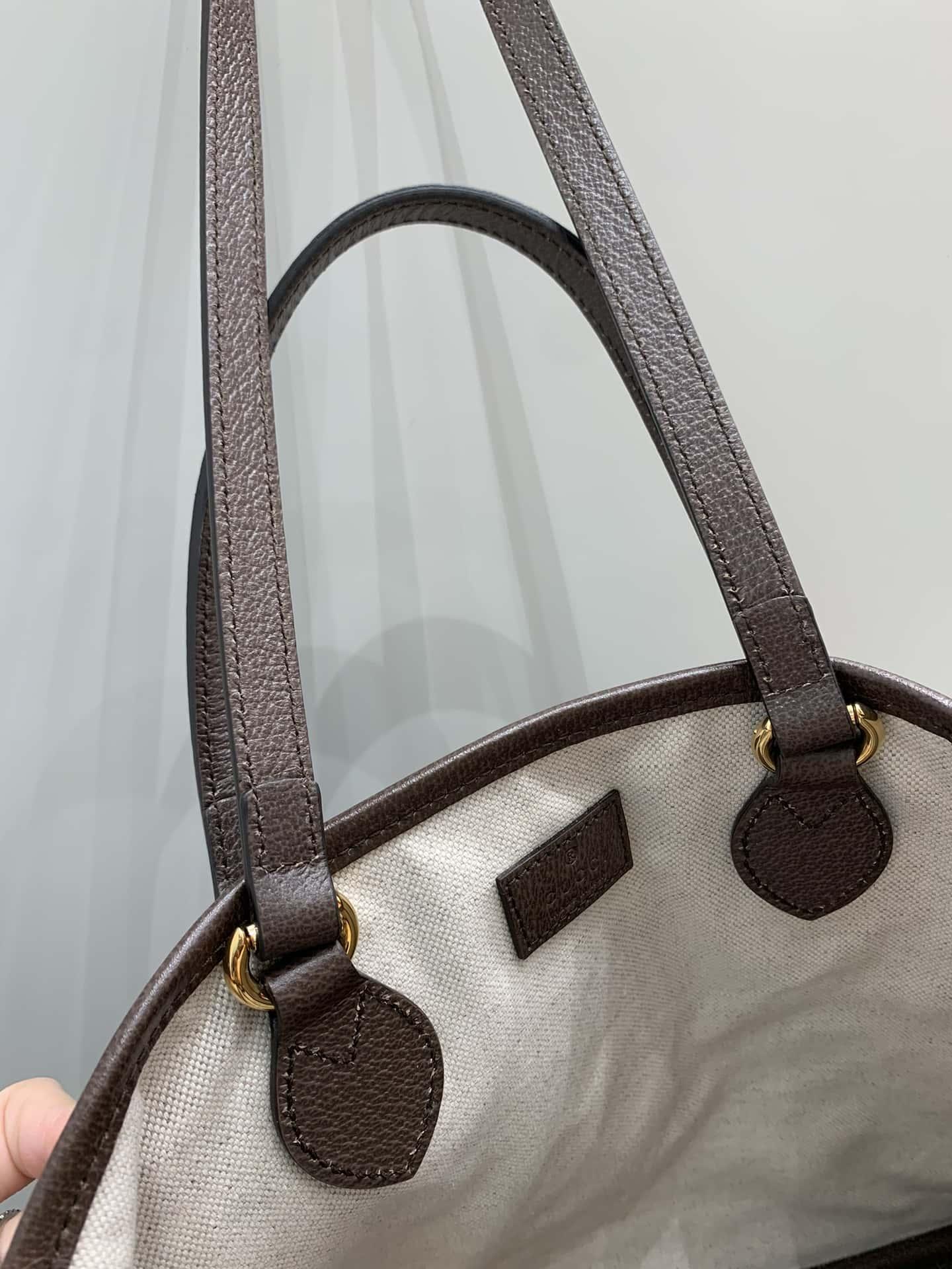      Ophidia small tote bag in beige and ebony       tote  12