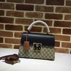       GG         Padlock Top Handle Bag GG         Shoulder Bag 