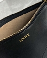 Loewe Puzzle Fold pouch in shiny nappa calfskin Black Loewe hobo bag
