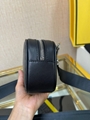 Fendi Roma Black Zucca Canvas Mini Camera Crossbody Bag 
