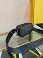 Fendi Roma Black Zucca Canvas Mini Camera Crossbody Bag 
