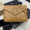 Saint Laurent Loulou Large YSL Quilted Suede Shoulder Bag