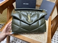 Saint Laurent Loulou Puffer Denim Shoulder Bag