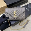 Saint Laurent Envelope Small Bag In Quilted Grain Ysl Flap Bag