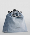 Balenciaga Small Crush Tote Bag Balenciaga Denim Chain Bag