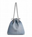 Balenciaga Small Crush Tote Bag Balenciaga Denim Chain Bag