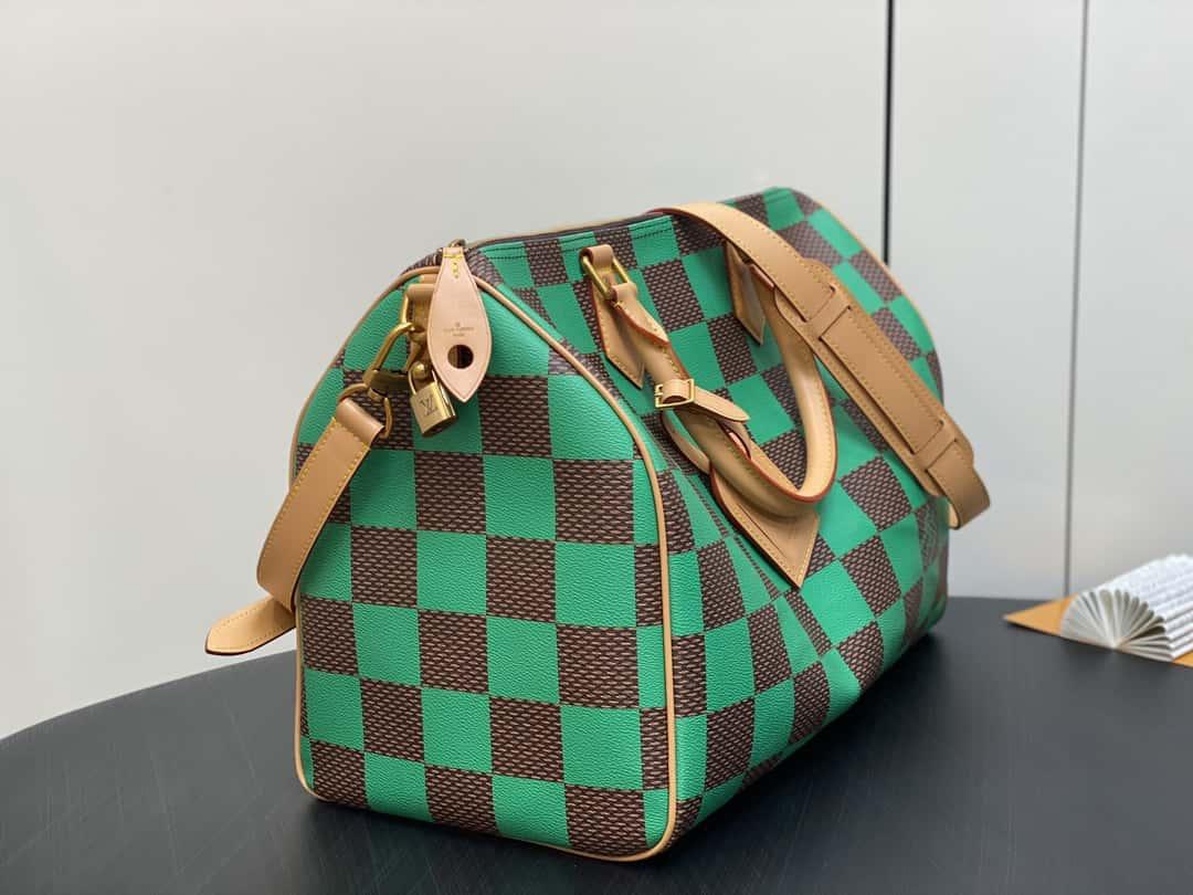               Speedy 40 Bandoulière Damier Pop Green     peedy bag 5