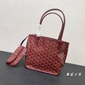 Goyard Mini Anjou Tote Green Goyard Calfskin Leather Bag