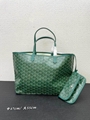 Goyard Saint Louis Bag Women Goyardine Leather Canvans Tote 