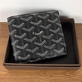 Goyard Victoire Wallet Black in Canvas/Calfskin 