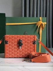 Goyard Cassette Trunk Bag Fashion Goyard Leather  box case 
