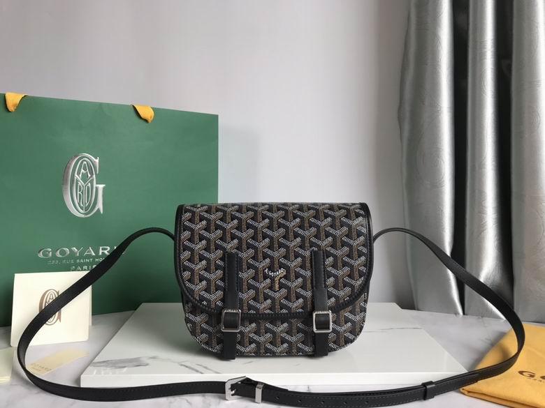 GOYARD Goyardine Belvedere PM Messenger Bag Black Men 