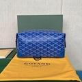 Goyard Bowling 25 Toiletry Bag In Goyardine Canvas Black/Tan