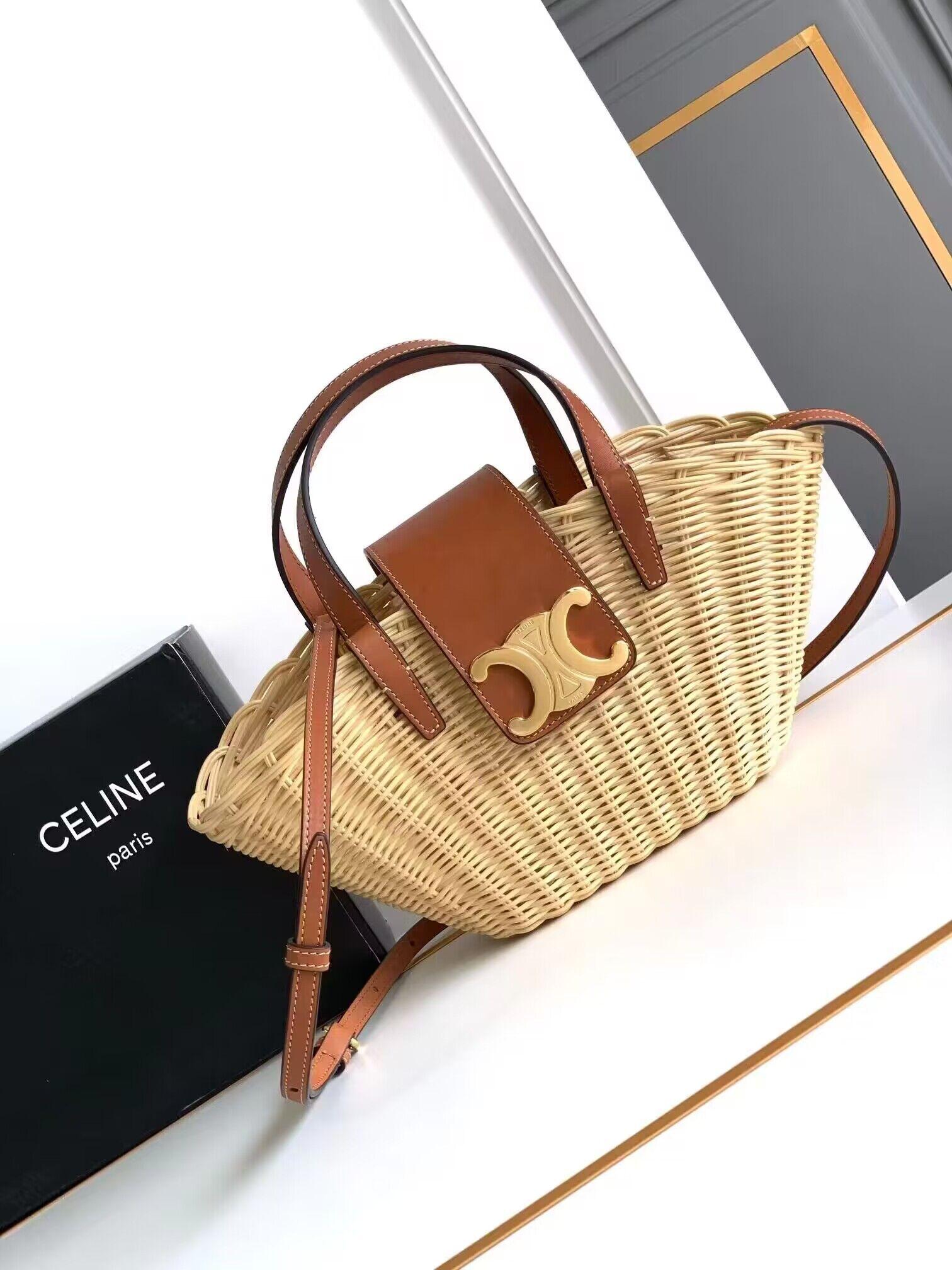        TEEN COUFFIN in WICKER AND NATURAL CALFSKIN Women tote bag  1