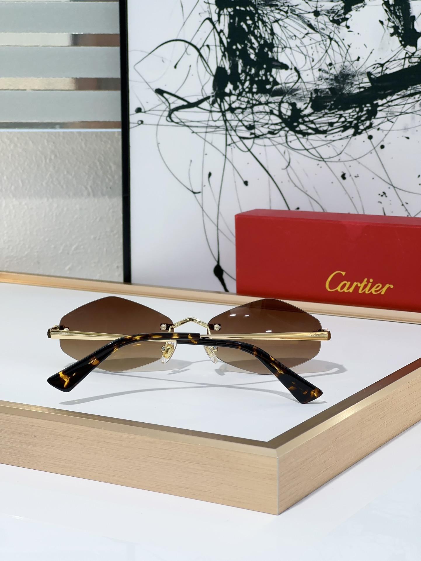 Cartier Vintage Platinum Rimless Sunglasses Cartier Eyewears 2