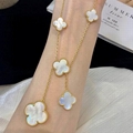 Van Cleef & Arpels Magic Alhambra Mother of Pearl 6 Motifs 18k Gold Necklace 