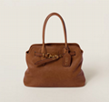 Miu Miu Aventure nappa leather bag Brown