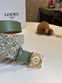 Loewe Anagram Jacquard Belt Khaki Green Tan Gold