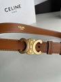        Triomphe leather belt Women Medium Brown Belt  3