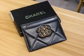Chanel Caviar Quilted Card Holder Light Pink Women CC Card wallet 