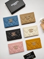 Chanel Caviar Quilted Card Holder Light Pink Women CC Card wallet 