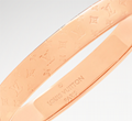 Louis Vuitton Nanogram Cuff LV Logo Monogram Gold Studs Bracelet Bangle 