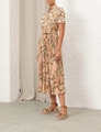  Zimmermann Pop Pleated Midi Shirtdress Women Fashion Long Dress