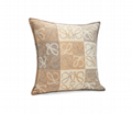       beige Cushion with logo Checkerboard cushion       Wool Pillow 2