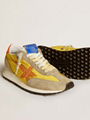 Golden Goose Women’s Marathon with yellow nylon upper and orange star