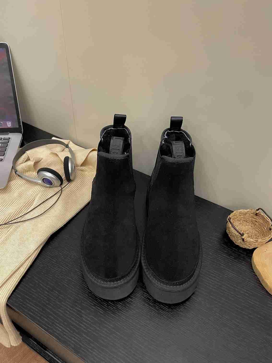     Chelsea Platform Boots Chestnut Women Short Snow Boots  4