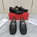 Ferragamo Calf Leather Loafers Men Dress Shoes 