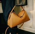 Toteme T-Lock top handle tan grain bag 