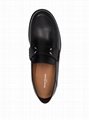 MAISON MARGIELA BLACK LEATHER MOCCASINS WITH LOGO Women MM6 loafers 