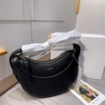 Polene Numero Dix Bag Black Textured Black Polene Moon shoulder bag
