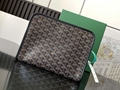 Goyard Jouvence Toiletry Bag MM Black in Canvas/Calfskin 