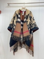 Burberry Reversible EKD Check Wool Cape Fashion Shawl