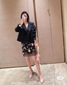          Cropped Gabardine Trench Jacket Women Short Trench coat Black  6